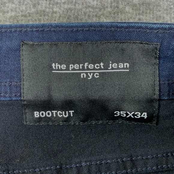The Perfect Jean NYC Men 35x34 Bootcut Blue Stretch Pants NEW - Picture 4 of 12